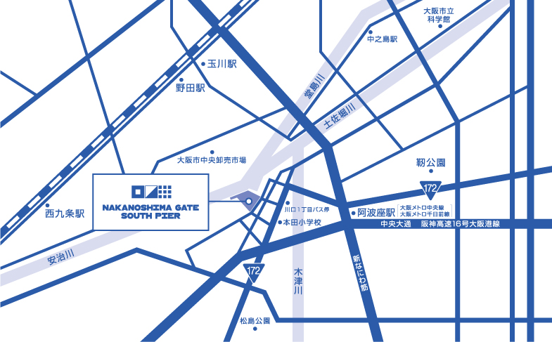 阿波座駅から徒歩約10分